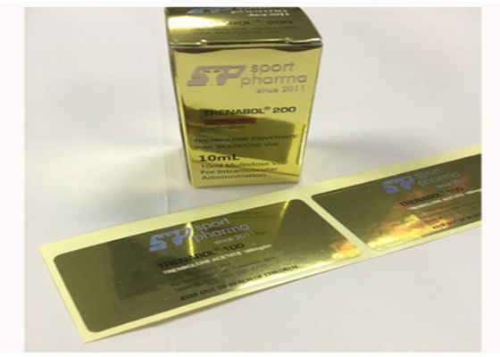 Etykiety samoprzylepne w kolorze złotym Piękne wzornictwo z drukowaniem CMYK