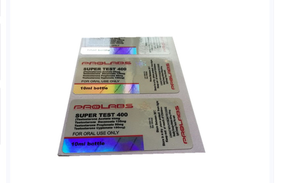 Hologram Super Test 400 Niestandardowe etykiety na fiolki do wstrzykiwań, fiolki Etykiety na fiolki dla Prolabs