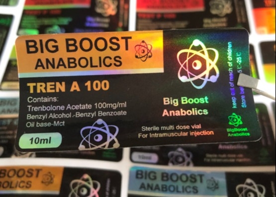 Big Boost Anabolics Tren A 100 10ml Etykiety na fiolki
