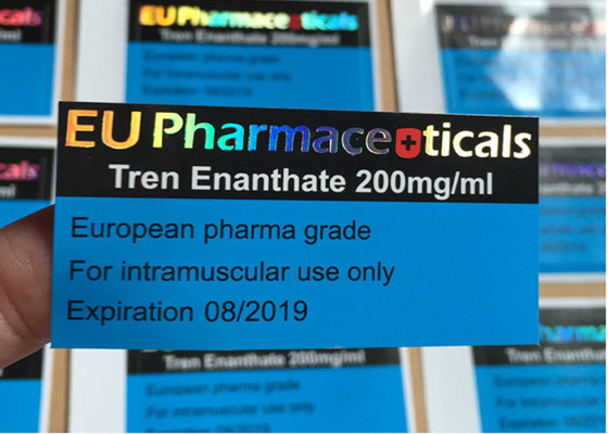 Tren Enanthate Etykiety na fiolki 200 mg z wytłoczonym logo laserowym