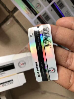 Tirzepatyd 60 mg 2 ml Etykiety na szklanych fiolkach z materiałem laserowym PET hologram