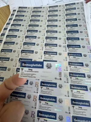 Etykiety na szklane butelki z lekiem Semaglutyd 5MG 2ml 3ml