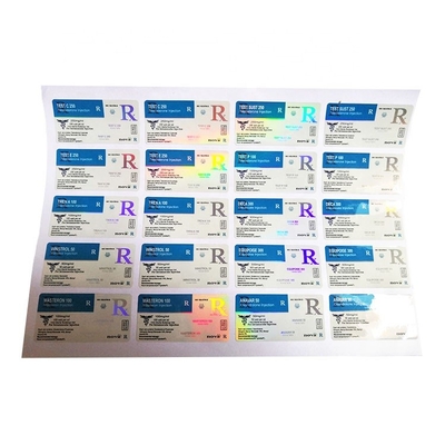 Farmaceutyczne etykiety samoprzylepne z hologramem o pojemności 10 ml
