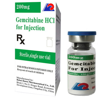 Gencitabine HCL 200 mg do wstrzykiwań 10 ml Etykiety na fiolki do jednorazowego użytku