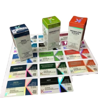 RX 10 ml Etykiety fiolki Srebrna folia metalizująca naklejka Drukowanie z bezpłatną usługą projektowania