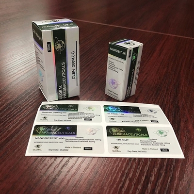 Test Propionatu Wstrzykiwacz Medycyna Szklana fiolka Etykiety 25x60mm Laser Hologram Materiał