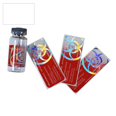 Drukowanie szklanych etykiet na fiolki 10 ml Niestandardowe etykiety holograficzne na butelki 10 ml