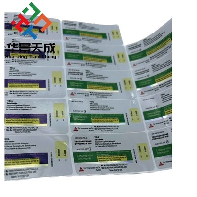 2 ml / 5 ml / 15 ml / 20 ml Etykiety fiolki 10 ml Laserowe Etykiety fiolki holograficzne