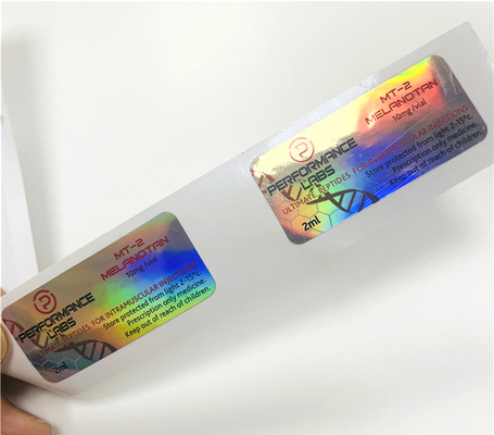 Cyp 250 mg Nalepka klejąca, Holograficzna etykieta drukowana na zamówienie Etykiety na fiolki 10 ml