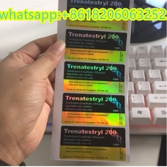 Hologram Efekt laserowy Testos e 250 Wstrzykiwacz Steroid 10 ml Etykiety fiolki