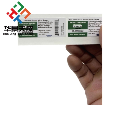 PVC 2 ml butelka z peptydem Etykiety Semaglutide Bpc 157 Klej wodoodporny