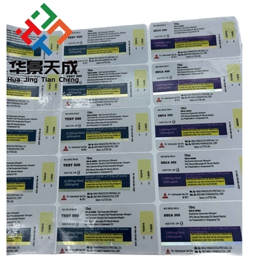 Etykiety na fiolkach zawierających metrybolon-5-metyltrienolone oleju sterydowego 5 mg z papieru/ PET/ PVC