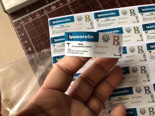 Etikety z peptydami na tirzepatydzie w fiolkach z silnym klejem winylowym o pojemności 2 ml