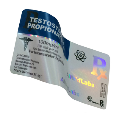 Bezpłatny projekt Custom Bodybuilding SUS 250 Wstrzykiwalne fiolki anaboliczne Etykiety Pudełka UV błyszczące PVC PP Holograficzne naklejki