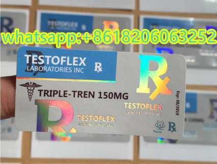 Niestandardowe etykiety fiolki oleju Deca Steroid 10 ml UV Drukowana błyszcząca naklejka z niestandardowym logo do zastrzyków farmaceutycznych