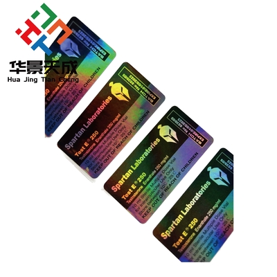 Holograficzne laserowe etykiety fiolki 10 ml do butli z olejem do wstrzykiwań testosteronu
