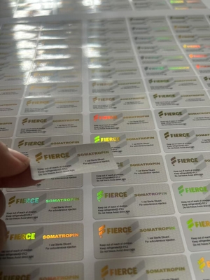 Etykiety szklanych fiol na zamówienie dla HCG 10000 i innych produktów peptydowych Laser Hologram PET Material