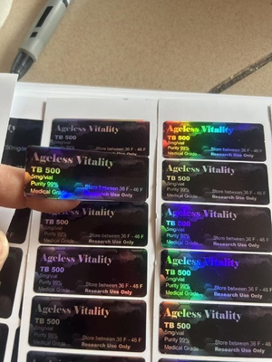 2 ml etykiet na fiolkach z semaglutidem i tirzepatydem do przechowywania peptydów w papieru/ PET/ PVC
