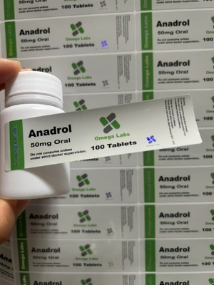 Anadrol Tabletki doustne Etykiety Papier/PET/PVC Materiał do plastikowych butelek 50 mg
