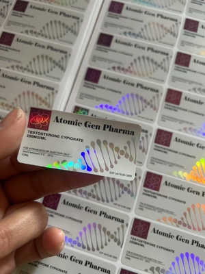Etykiety szklane wodoodporne i trwałe dla testo E Nano Labs z efektem laserowym i dostosowanym do potrzeb