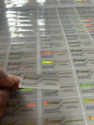 Tirzepatyd 60 mg 2 ml Etykiety na szklanych fiolkach z materiałem laserowym PET hologram