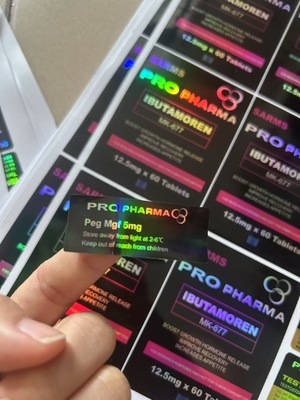 Clomid 50mg Niestandardowe etykiety na butelki z tworzywa sztucznego Etykiety z czarnym tłem Druk laserowy słów