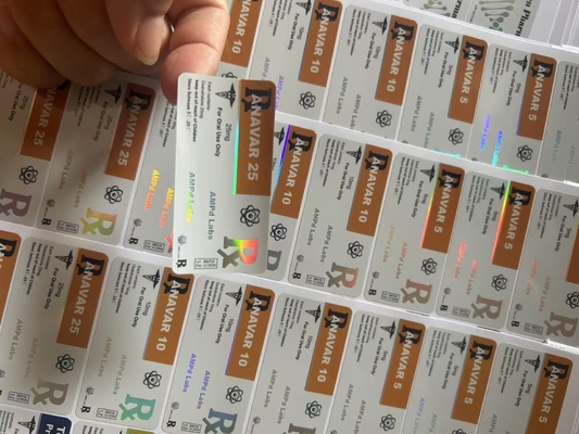 Etykiety na butelki plastikowe Priviron 50mg, etykiety na tabletki doustne