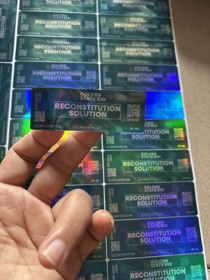 Rozpuszczanie Roztwór farmaceutyczne fiolki ze szkła Etykiety fiolki 10 ml Etykiety fiolki