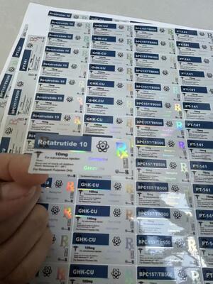 Etykiety na szklane butelki z lekiem Semaglutyd 5MG 2ml 3ml