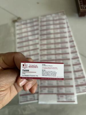 TB500 2ML 2ML Etykiety na fiolkach z peptydami z białym materiałem Pvc