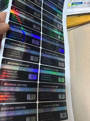 Etykiety na fiolkach 300 10 ml z jaskrawym efektem