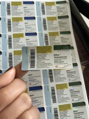 Tre Acetate 100 mg 6x3 cm nadaje się do 10 ml fiol szklanych