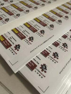 Mocne samoprzylepne, wodoodporne szklane etykiety na fiolki Możliwość dostosowania rozmiaru butelek farmaceutycznych