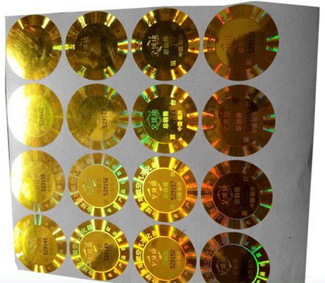 Srebrny pieczęć Hologramy Etykiety dla 10 ml fiol lub pudełek