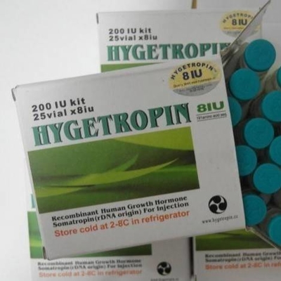 Hyge tropin 200 IU HG (Somatropin HG) 25 Fiolki Etykiety i pudełka