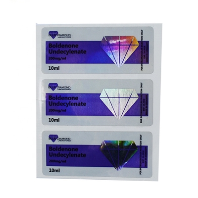 Holograficzne fiolki Etykiety na butelki, różne nazwy produktów Kolory 10 ml Etykieta na fiolkę