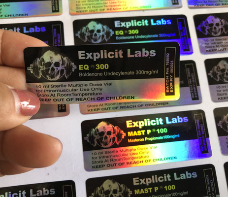 Wodoodporne etykiety na fiolki 10 ml 4C w pełnym kolorze do fiolki farmaceutycznej