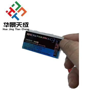 Białe etykiety na fiolkach 10 ml z tworzyw sztucznych do identyfikacji i znakowania produktu farmaceutycznego