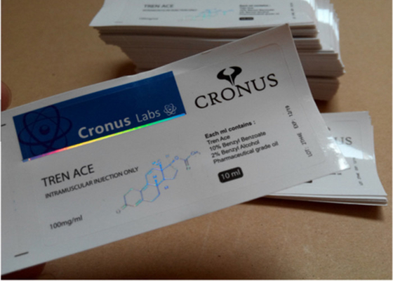 Laboratoryjne etykiety na fiolki 10 ml, naklejki na etykiety winylowe Laser Pharma Efekt hologramu