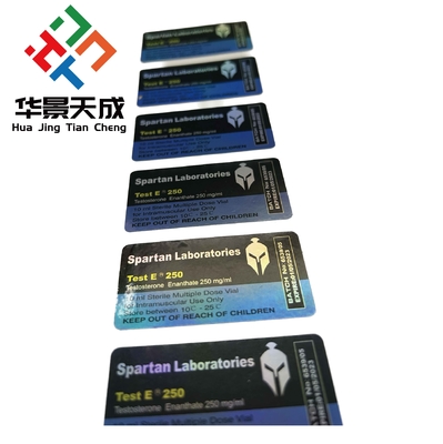 Etykiety na fiolkach z wysokim poziomem szkła z cyfrowym drukiem w pełnym kolorze grubość 2,5 mil