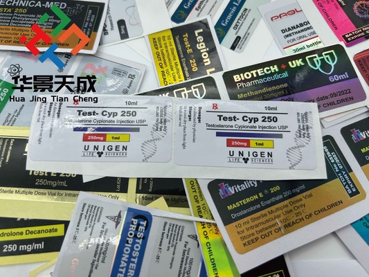 Etykiety na fiolkach z olejem do wstrzykiwań ze szkła 10 ml