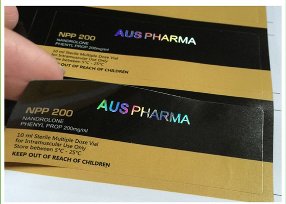 Logo z folii laserowej Niestandardowe etykiety samoprzylepne / fiolki Etykiety na butelki Tradycyjny kolor