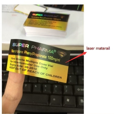 /Wodoszczelna etykieta na fiolce 10 ml /Gen Pharma Design /Do szklanych butelek /Hologramy