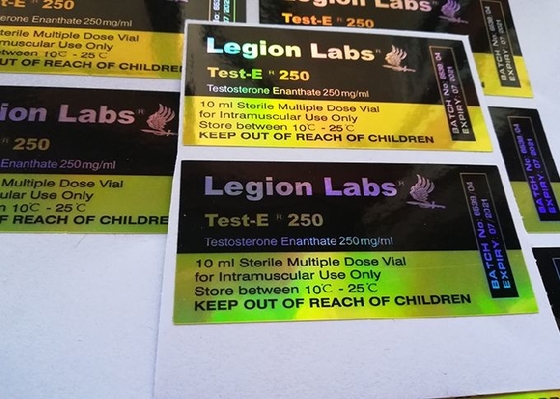 6x3cm Gold Shine 10ml Etykiety na fiolki, 3d Hologramowe naklejki na zamówienie