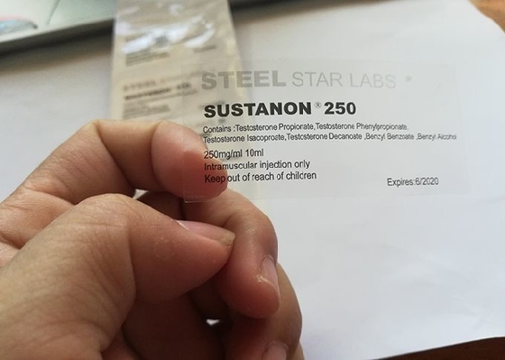 Wyczyść nadrukowane 10 ml etykiety na fiolki Naklejki 23 * 60 Mm do rozwoju mięśni