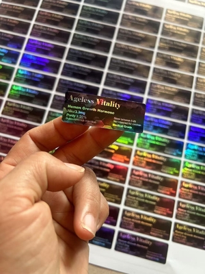 3 ml fiolki PET butelki z peptydami do wstrzykiwań Etykiety z błyszczącym lakierem