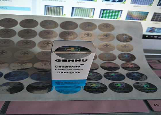 Srebrny pieczęć Hologramy Etykiety dla 10 ml fiol lub pudełek