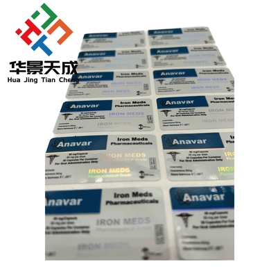 Anavar 5 mg Tabletka Etykieta Butelka Tabletka Etykiety doustne Hologram Materiał Drukowanie wodoodporne