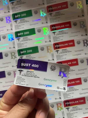 Etykiety na fiolkach Sust 400 10 ml z efektem laser PET