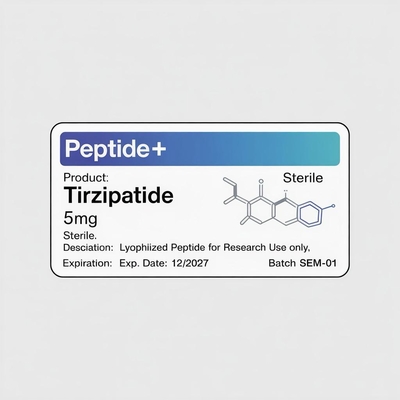 GHRP6 5MG 2 ML Etykieta na butelkę Druk naklejek na etykiety proszku peptydowego